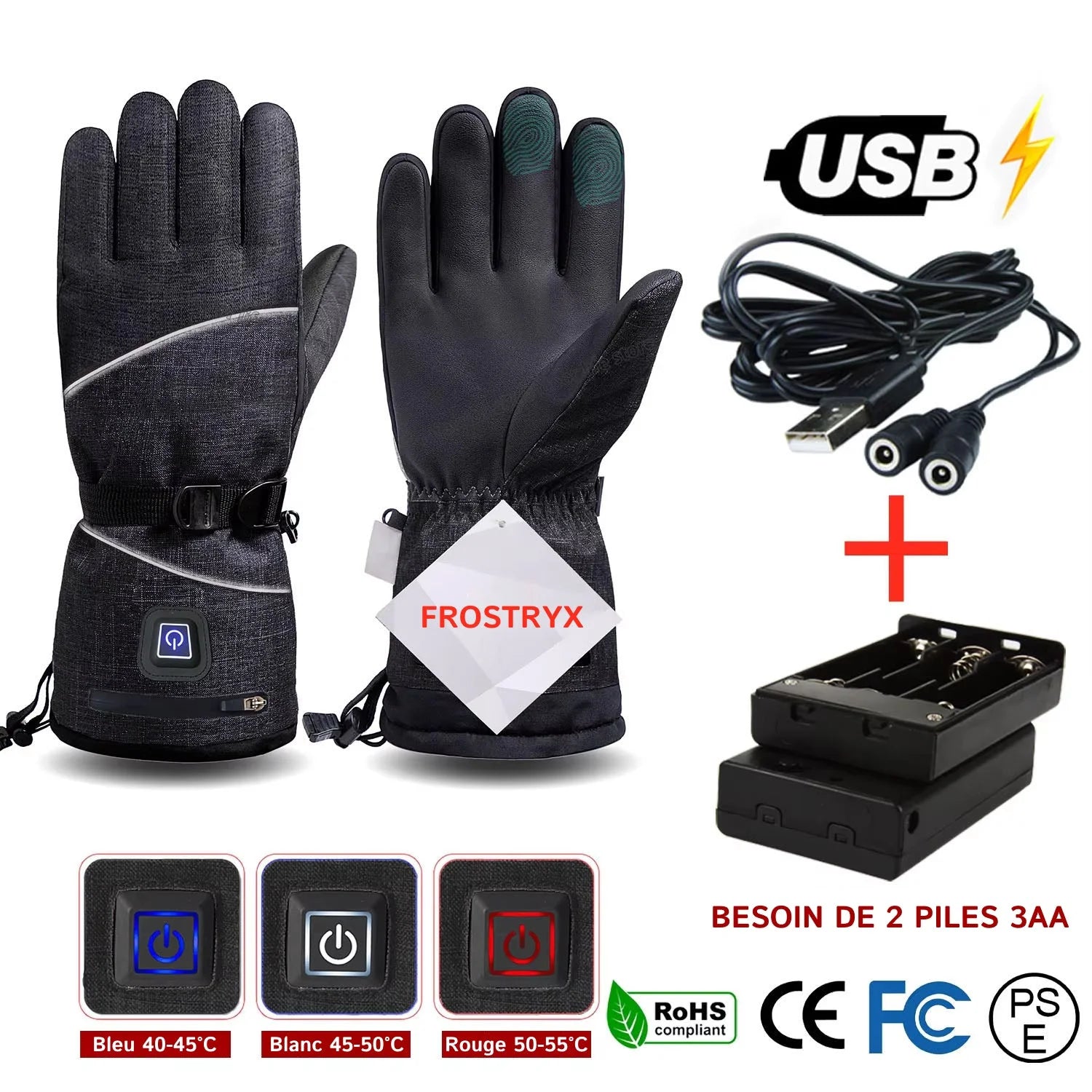 HeatRider - Gants Chauffants Moto