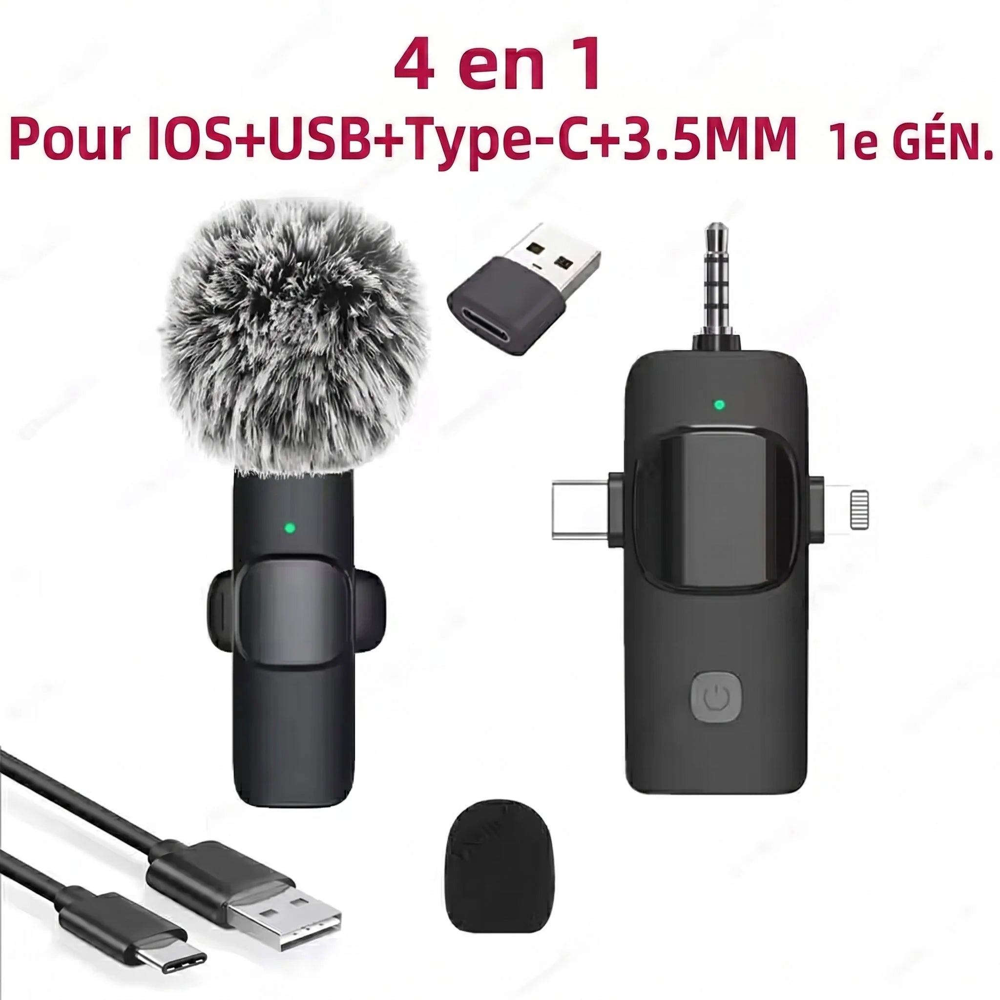 ClipVoxi - Microphone Cravate Sans Fil