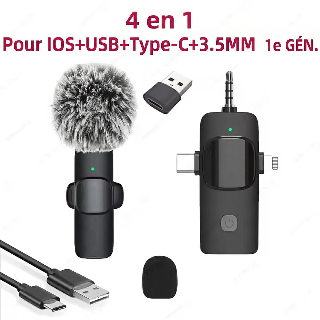 ClipVoxi - Microphone Cravate Sans Fil