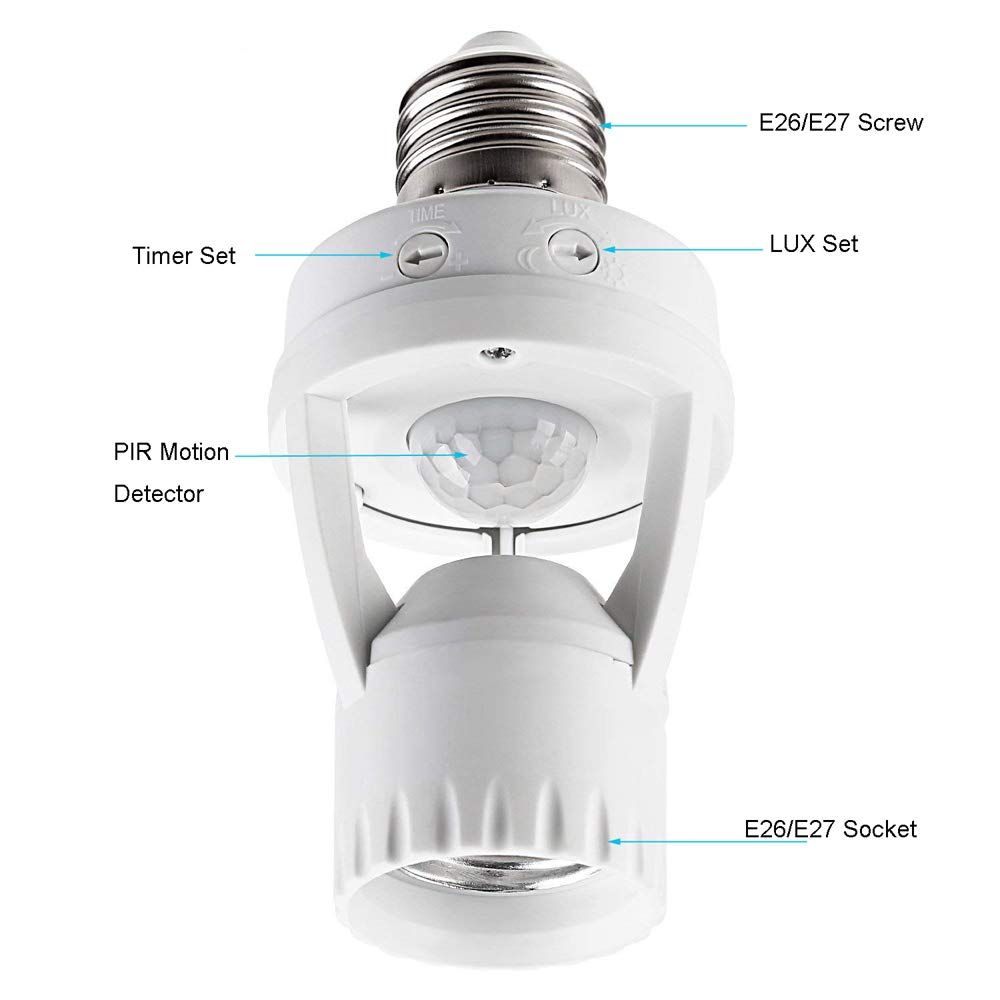 Motion Sensor Light Socket Adapter