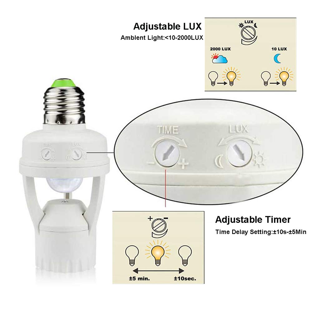 Motion Sensor Light Socket Adapter