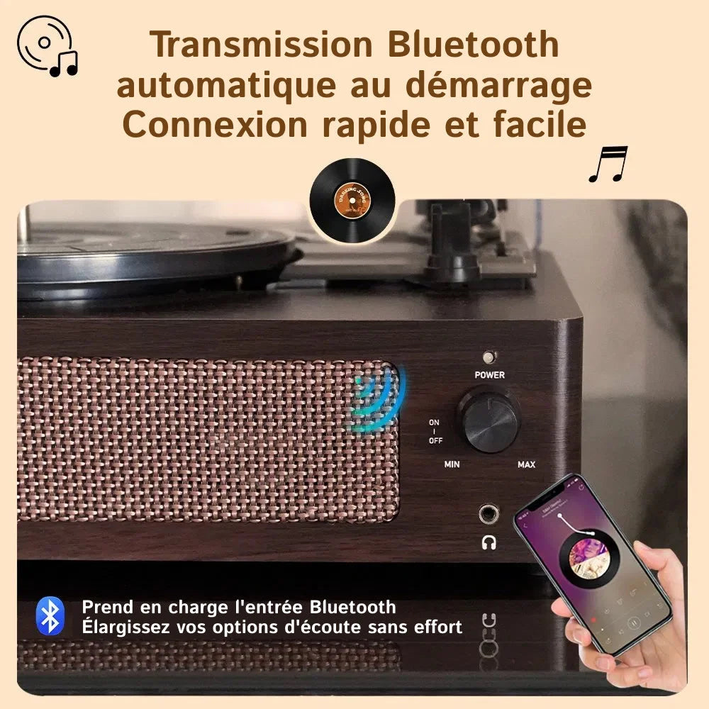 VinySpin - Tourne Disque Bluetooth