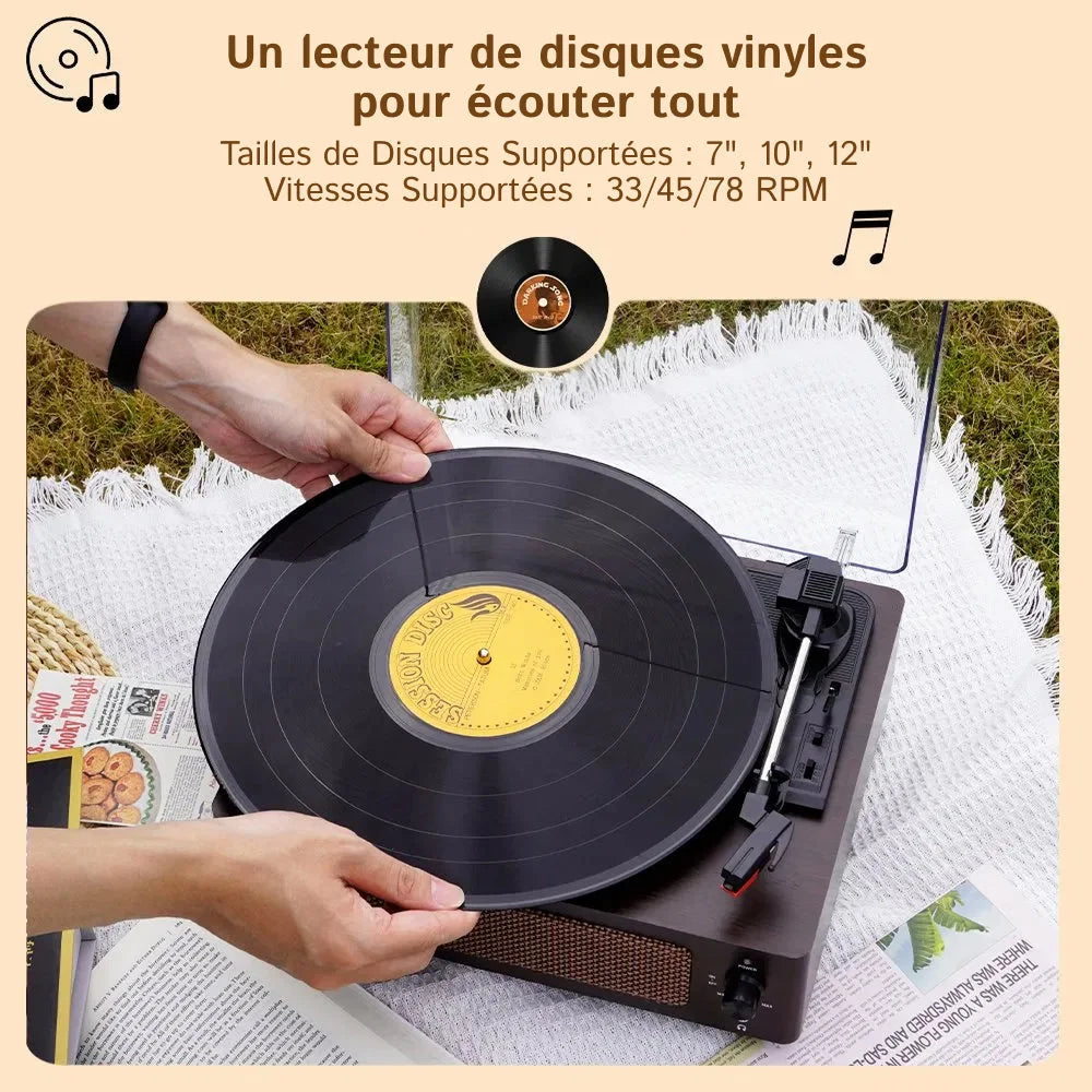 VinySpin - Tourne Disque Bluetooth